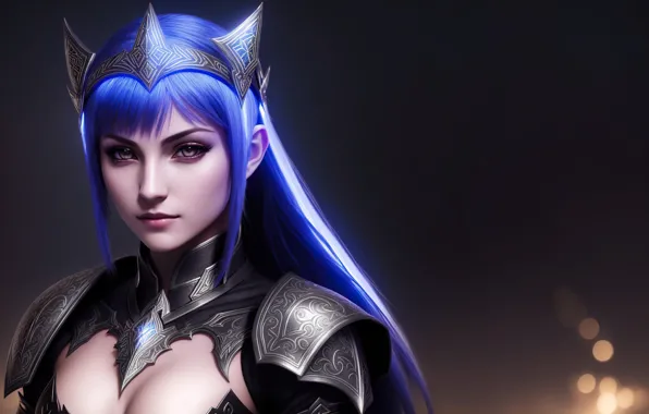 Girl, fantasy, armor, art, Stable Diffusion, neuronet, Ai art
