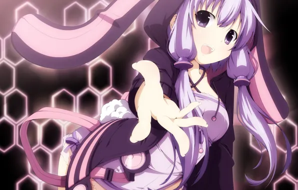 Girl, hand, art, Vocaloid, Vocaloid, Yuzuki Above