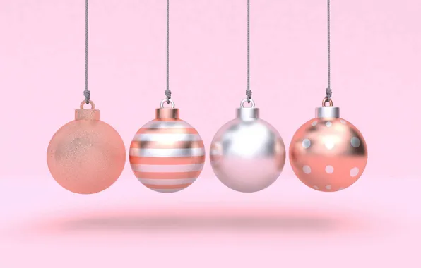 Winter, background, holiday, balls, New year, new year, decor, 2022