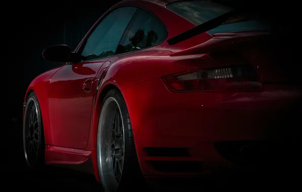 Red, 911, drives, view, photographer, Turbo, Ruzdi Ekenheim