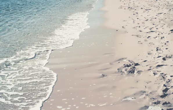 Picture sand, beach, traces, nature, tide