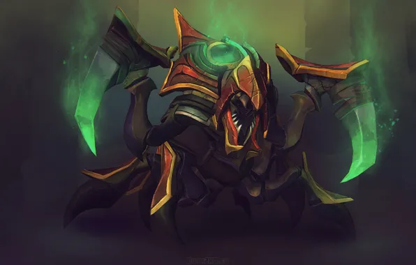 Picture beetle, art, Dota 2, Nyx Assassin