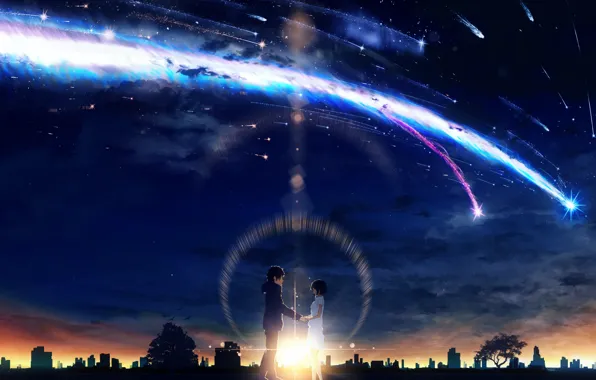 Picture love, romance, art, two, Kimi no VA On, Your name