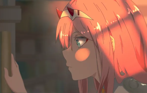 Girl, horns, Darling in the FranXX, Zero Two