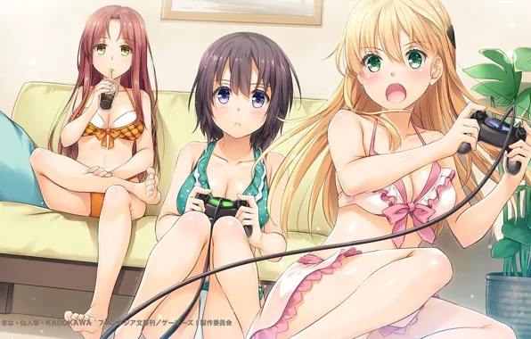 Kawaii, game, boobs, breast, anime, tits, bikini, japanese