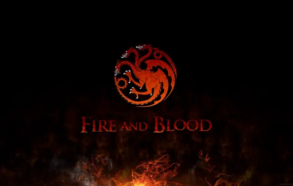Dragon, Game of Thrones, fire and blood, House Targaryen, red dragons