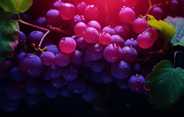 Leaves, nature, harvest, grapes, vineyard, hang, bunches of grapes, bunch of grapes