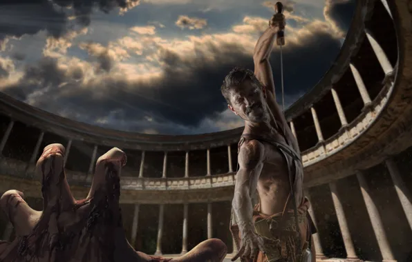 The sky, Sand, Light, Hand, Battle, Sword, Warrior, Male