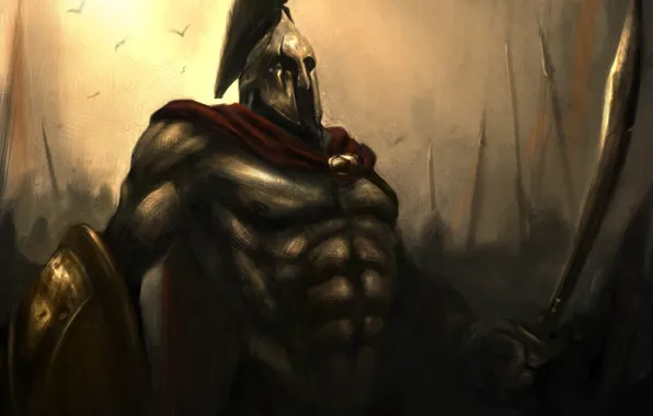 Picture figure, warrior, Sparta