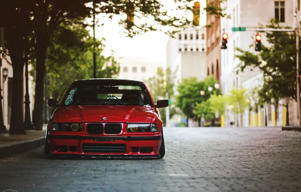 Tuning, BMW, BMW, red, red, tuning, E36