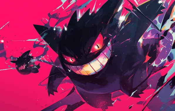 Eyes, look, spirit, pokemon, pokemon, Ghost, gengar, gengar