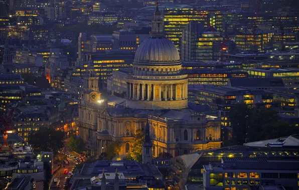 England, London, panorama, St. Paul's Cathedral