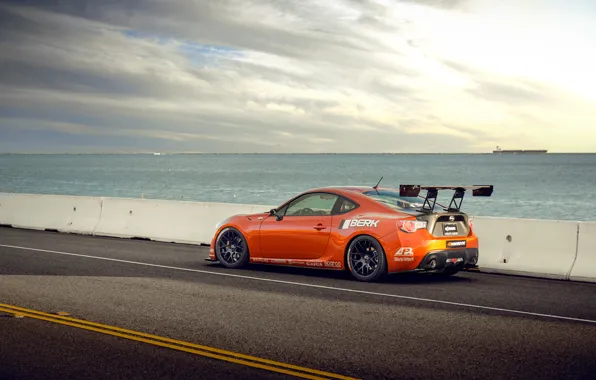 Picture orange, tuning, profile, Toyota, tuning, orange, Scion, Scion