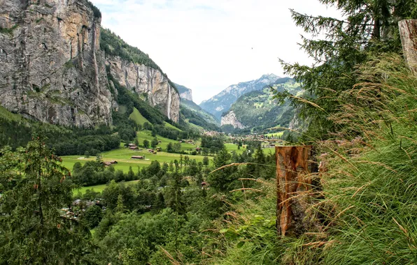 Picture landscape, mountains, nature, photo, Switzerland, Lauterbrunnen