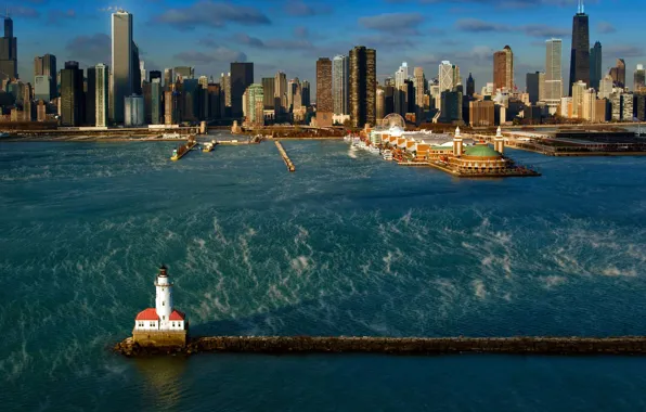 Chicago, port, USA, harbour, lake Michigan