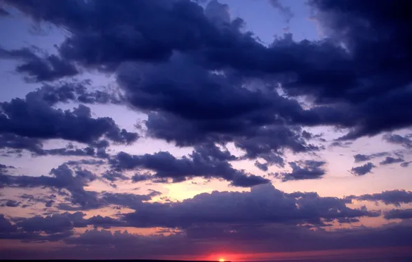 Picture Sunset, Clouds, Michigan
