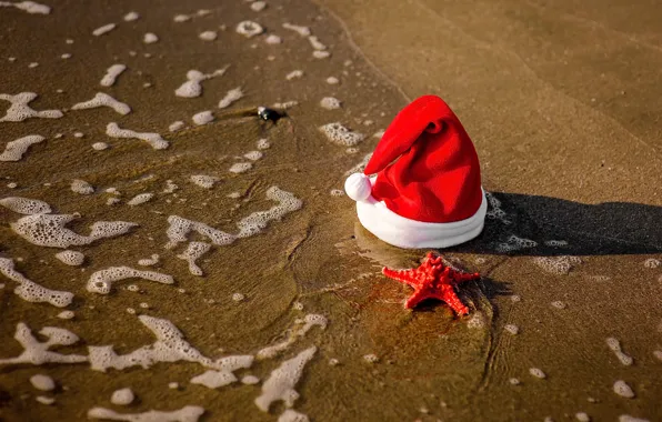 Sand, sea, beach, Christmas, New year, christmas, new year, beach