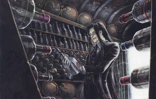 Vampire, cellar, pentagram, Trinity Blood, the black knight, Trinity blood, Isaak Fernand von Kampfer, hell …