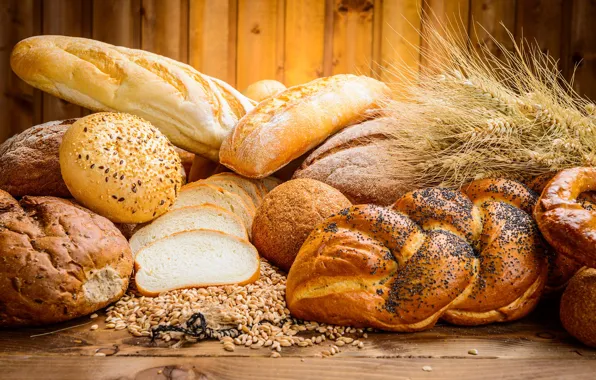 Grain, bread, buns, baton