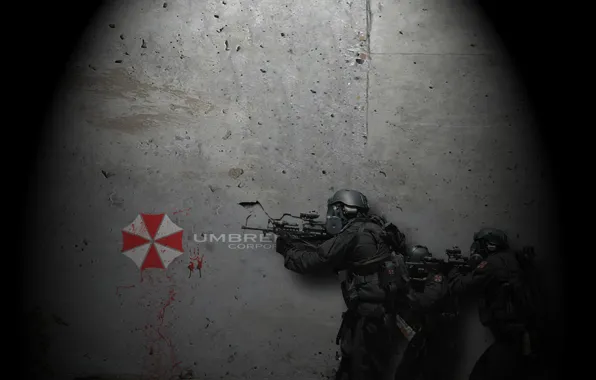 Weapons, blood, Soldiers, blood, soldier, weapon, Resident Evil, Resident Evil