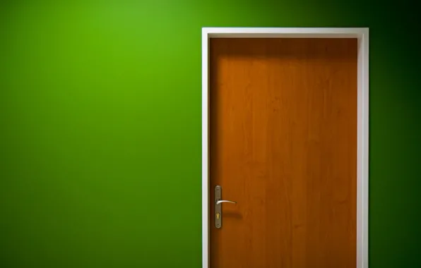 Green, the door, 153, handle