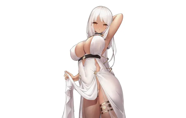 Picture girl, sexy, lingerie, cleavage, panties, long hair, boobs, anime