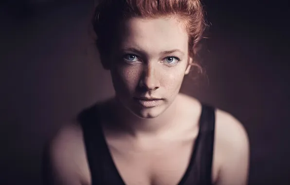 Picture look, portrait, freckles, redhead