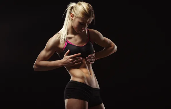 Girl, sweetheart, shorts, blonde, athlete, cute