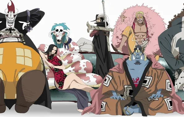 Sake, girl, sword, zombie, game, snake, One Piece, pirate