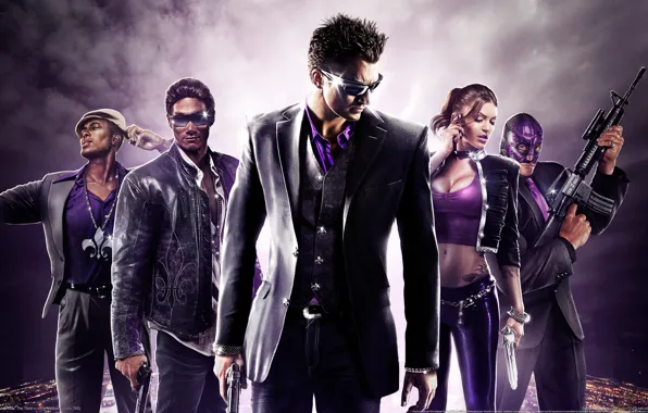 Picture girl, weapons, men, saints row, the third
