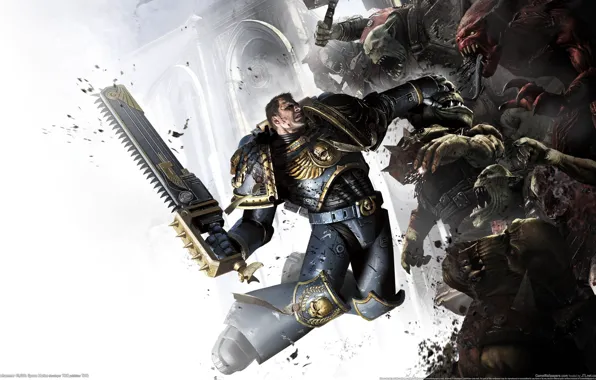 Picture space marine, warhammer 40k, captain Titus