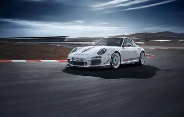 Picture machine, road, speed, cars, porsche, speed, sport road, 911 turbo gt3 rs