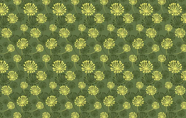 Picture flowers, green, pattern