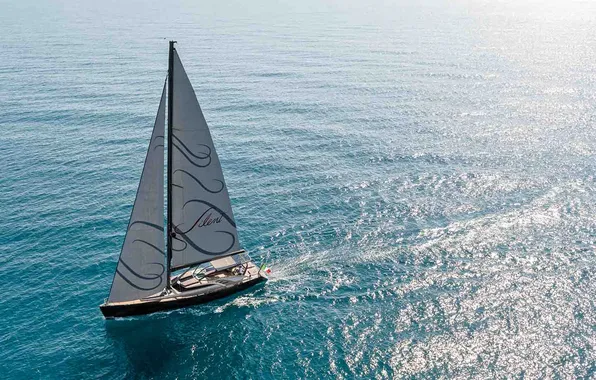 The way, movement, the wind, sport, sails, mast, The Mediterranean sea, the