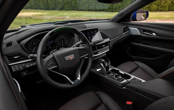 Cadillac, sedan, four-door, in the cabin, 2020, CT4-V