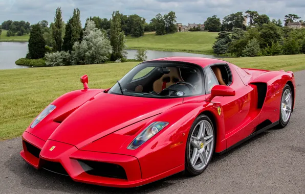 Ferrari, red, supercar, Enzo