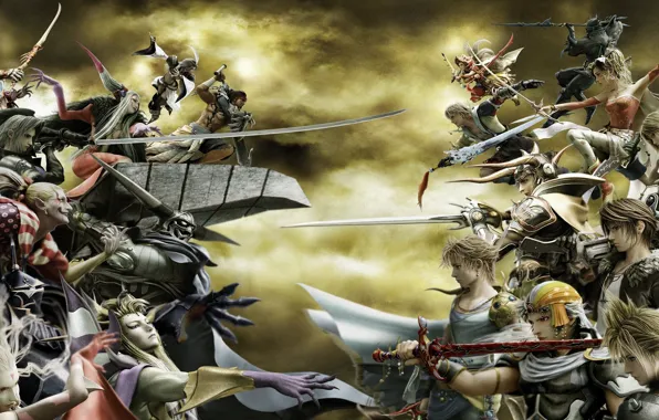 The opposition, Final Fantasy, fighting game, PlayStation, Dissidia