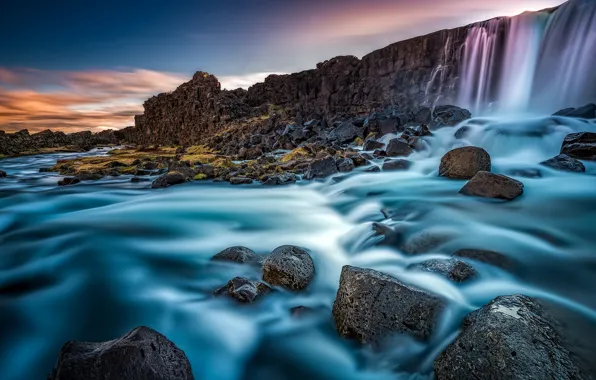 Picture stones, rocks, waterfall, Wallpaper from lolita777