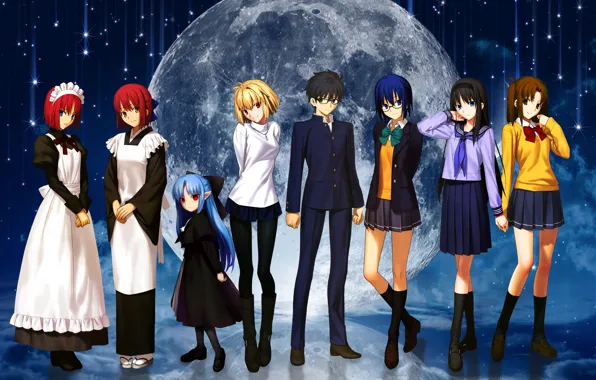 Anime, Girls, Vampire, Game, Type-Moon, Ciel, Arcueid Brunestud, Tsukihime