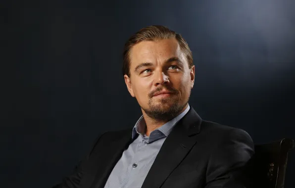 Picture look, face, chair, actor, male, Leonardo DiCaprio, Leonardo DiCaprio
