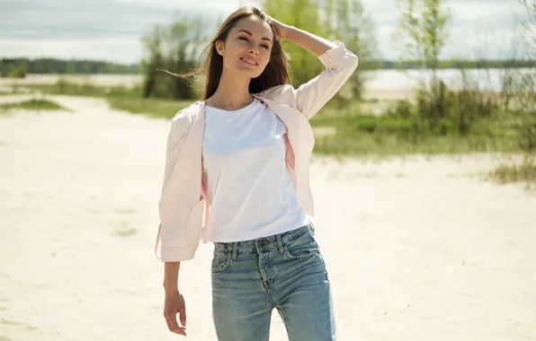 Picture summer, smile, model, Nastya