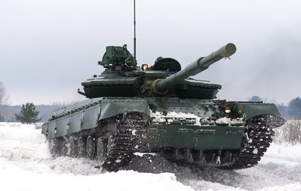 Snow, Tank, Ukraine, OKB imeni Morozova, T-64BV, T-64BV sample 2017