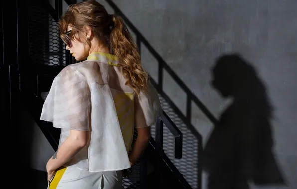 Wallpaper girl, back, shadow, blouse, Anastasia Shcheglova