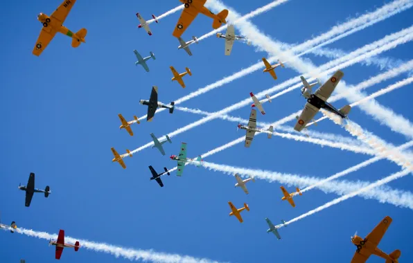 The sky, background, aircraft