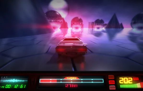 Auto, Neon, Machine, Speed, Background, Graphics, Electronic, Synthpop