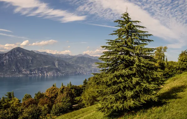 Picture mountains, lake, Italy, Italy, Lake Garda, Lake Garda