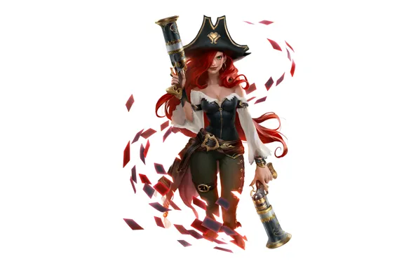 Girl, gun, hat, Miss Fortune, Legends of Runeterra