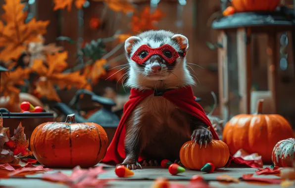 Autumn, look, pose, holiday, outfit, pumpkin, pumpkin, Halloween