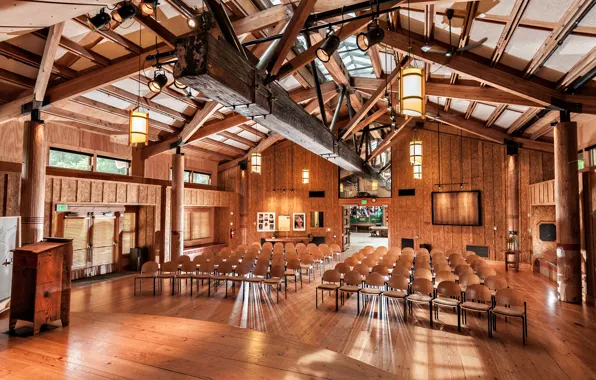 Lights, Room, Interior, Chairs, Architecture, Great Hall, Wood Materials