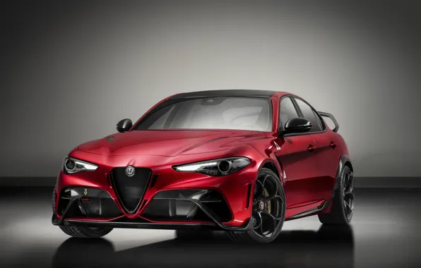 Picture grey, background, Alfa Romeo, Giulia, GTAm, 2020